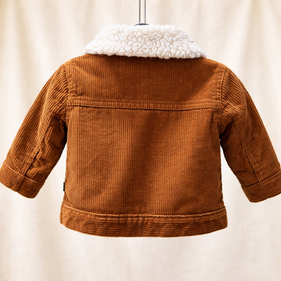 OshKosh B’Gosh Baby Jacket 3M Brown Corduroy Sherpa Lined Collar Cozy Winter - Picture 2 of 11